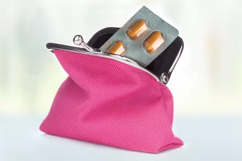 Beutel mit einem Tablettenblister