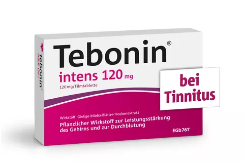 Packungsabbildung Tebonin intens Tinnitus